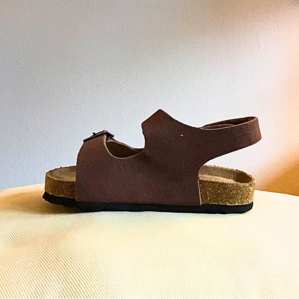 Lucky Brand Toddler Girl Sandals Size8– Brown Cork Sole w Adjustable Strap (NWT) - Picture 2 of 7